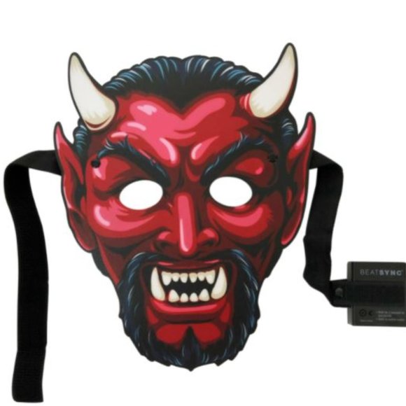 BEATSYNC Sound Responsive Lighted Devil Mask - Picture 3 of 6